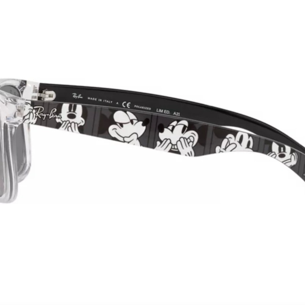 Ray-Ban Clear and Black Mickey Mouse Sunglasses